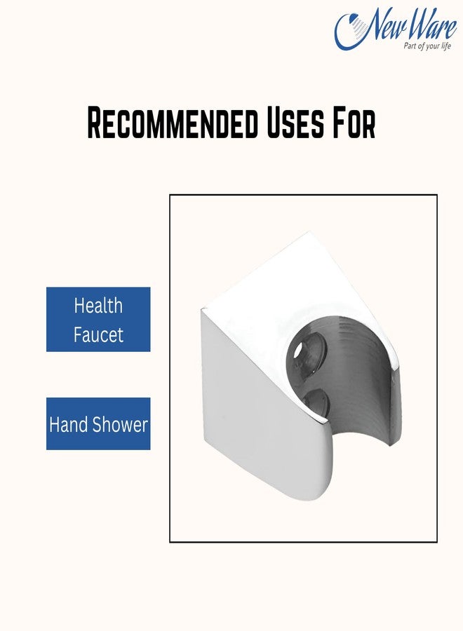 NEW WARE Brass Wall Hook for Faucet & Hand Shower | Square Health Faucet Holder | Chrome Finish Bathroom Accessory for Washrooms - Image 5